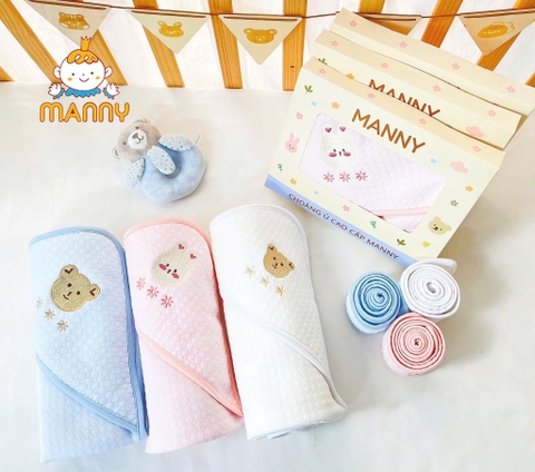 Choàng Ủ Thêu Họa Tiết Cao cấp Manny (80x80cm)