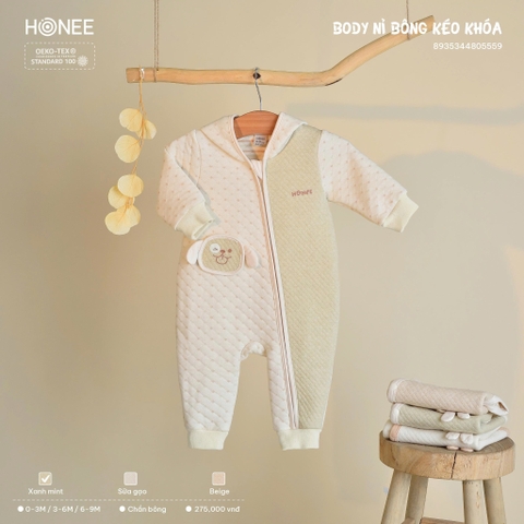 Body nỉ bông kéo khóa Honee