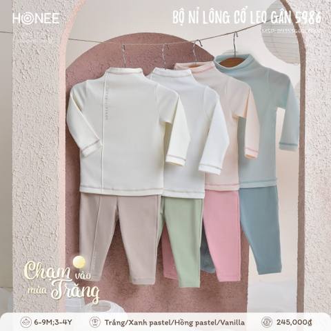 Bộ nỉ lông cổ leo gân 5986 Honee