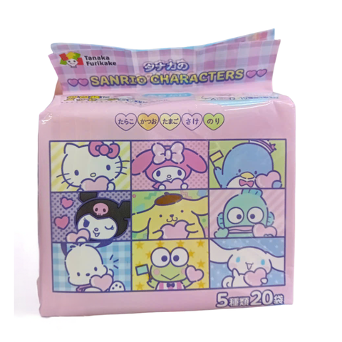 Gia vị rắc cơm Hello Kitty mẫu mới (Tanaka Foods) 5 vị x 20 gói (túi 48g) cho bé trên 9 tháng