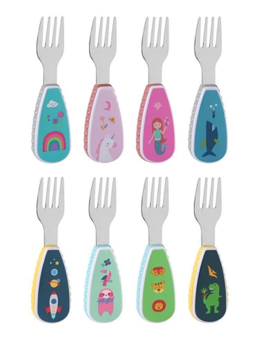 Set thìa dĩa hoạt hình inox 304 mẫu mới (12x2.4cm)