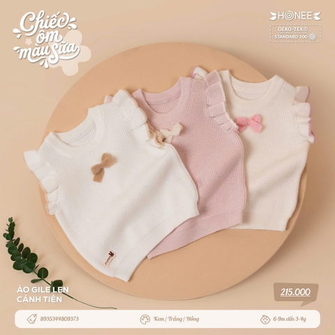 Áo gile len cánh tiên Honee 9373
