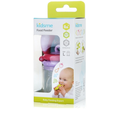 Túi nhai chống hóc Kidsme 160337 size L màu Hồng Tím (6M+)