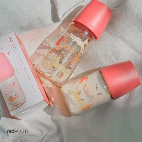 Bình sữa Moyuum Premium PPSU thế hệ thứ 3 - Mẫu Ngựa đỏ - Dream Pony 270ml