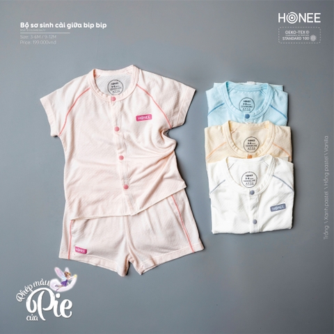 (C2.5) Bộ sơ sinh cài chéo bip bip Honee 6686