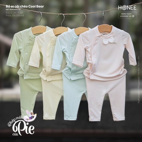 Bộ sơ sinh cài chéo Cool Bear 7706 Honee