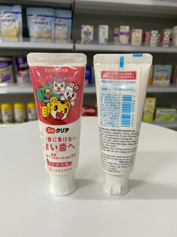 Kem Đánh Răng trẻ em Sunstar vị Dâu 70g cho bé từ 3 tuổi