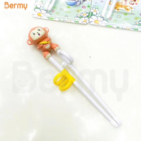 Đũa tập ăn Bermy hình thú cho bé (màu sắc/ họa tiết ngẫu nhiên)