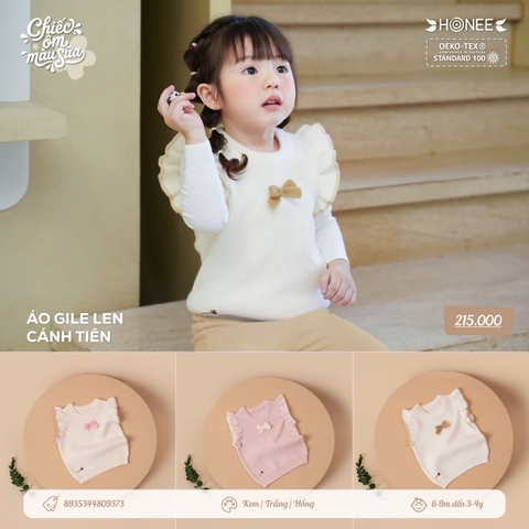 Áo gile len cánh tiên Honee 9373