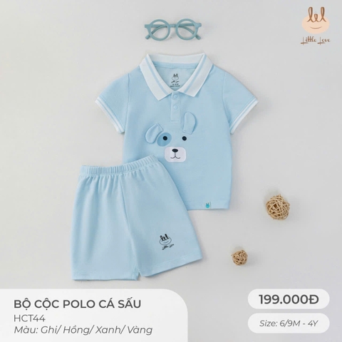 (C4.5) Bộ cộc polo cá sấu Little Love