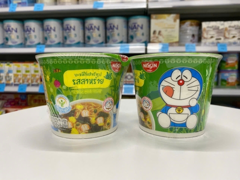 Mì Tôm Doraemon Nissin Thái Lan 40gr vị rong biển (màu xanh lá)