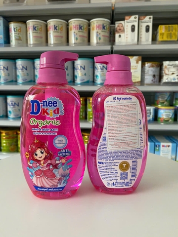 Sữa tắm gội toàn thân em bé Dnee hồng 400ml (cho bé trên 3 tuổi)