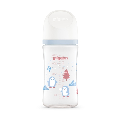 Bình sữa PP Pigeon Softouch Baby-Friendly World cổ rộng 240ml - Mùa đông (từ 3 tháng)