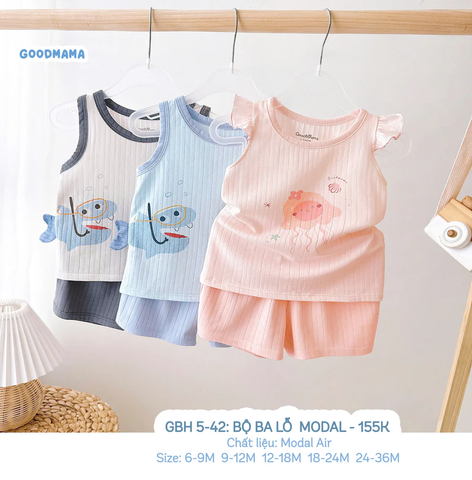 Bộ 3 lỗ Modal Good Mama GBH5-42