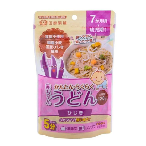 Mì udon Akachan tách muối vị rong biển Hijiki cho bé trên 7 tháng (120g)