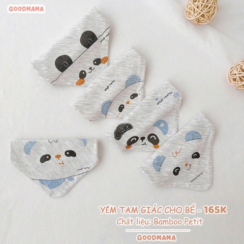 Set 5 Yếm tam giác pettit cho bé GoodMama