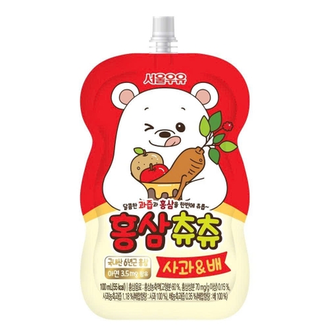 Nước hồng sâm ChuChu Hàn Quốc -  Vị táo lê (1Y+)