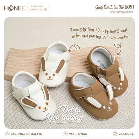 Giày Simili tai thỏ Honee 6051
