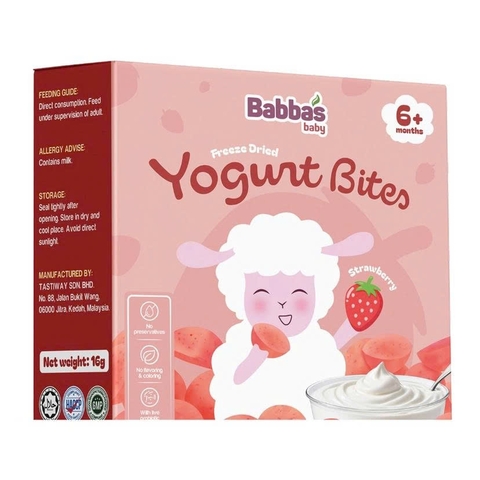 Sữa chua sấy lạnh Babba's vị dâu 16g (6M+)