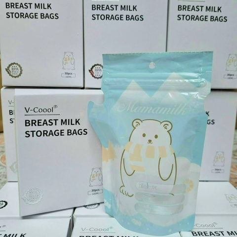 Túi trữ sữa Vcool 180ml có vòi rót (hộp 30 túi)