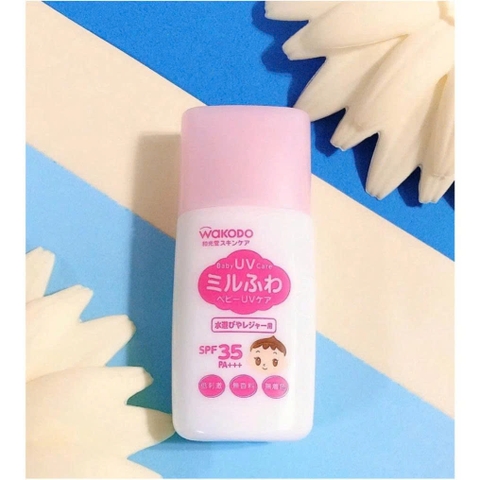 Kem Chống Nắng Cho Bé Wakodo Milfuwa Baby UV Care SPF35/PA+++ (0M+)