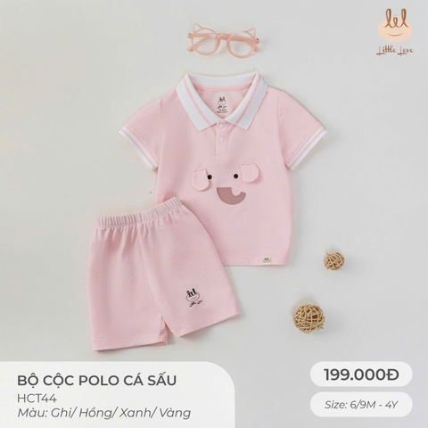 (C4.5) Bộ cộc polo cá sấu Little Love