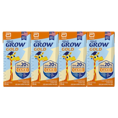 Sữa nước Abbott Grow Gold hương vani (4x110ml) (1Y+)