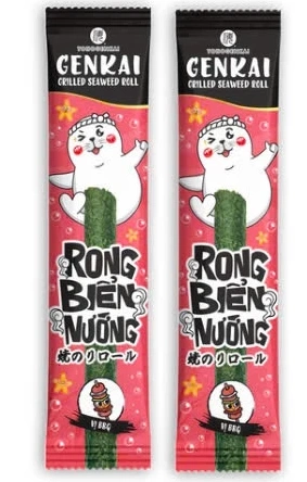 Lẻ 1 Gói Rong Biển Nướng GENKAI Cuộn Vị BBQ 2,5g (1Y+)