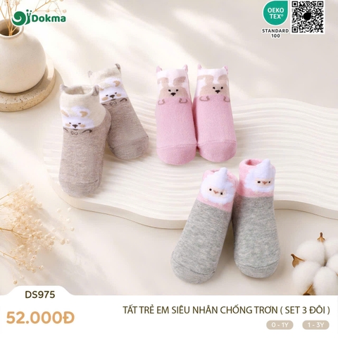Tất trẻ em Dokma DS975 màu ngẫu nhiên (set 3 đôi)