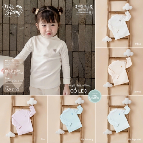 Áo giữ nhiệt nỉ lông cổ leo Honee 0324
