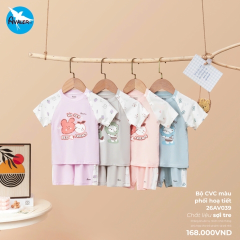 (C10) Bộ CVC màu phối họa tiết Avaler 26AV039