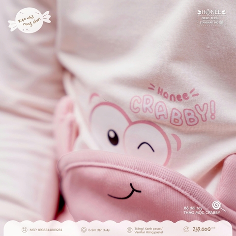 Bộ dài tay thảo mộc Crabby Honee 9281