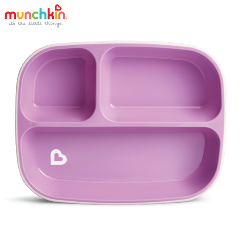Bộ 2 đĩa chia ngăn chống trượt Munchkin MK11470 (Hồng-tím)