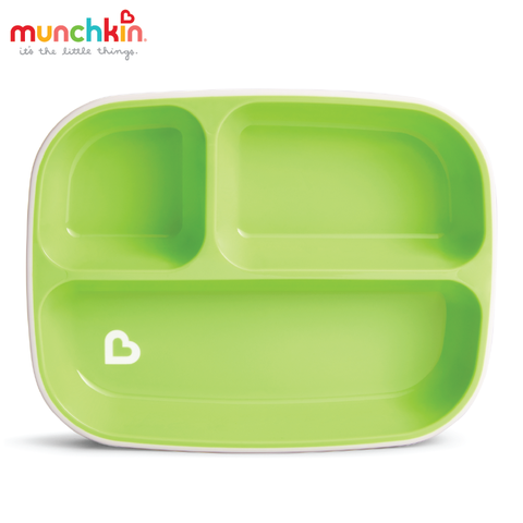 Bộ 2 đĩa chia ngăn chống trượt Munchkin MK11469 (Xanh lá-xanh lơ)