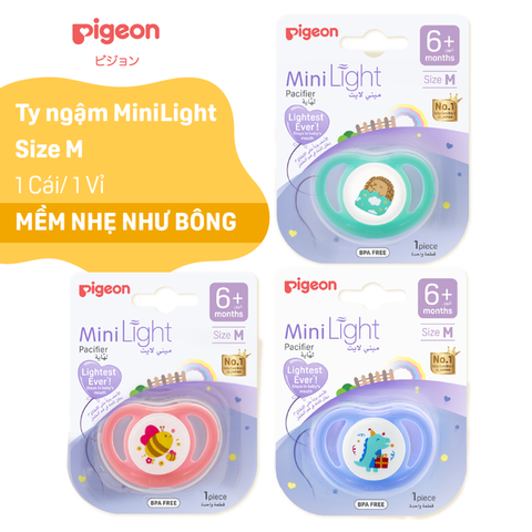 Ty ngậm đơn Pigeon Nhật size M cho bé 6M-12M (màu ngẫu nhiên)