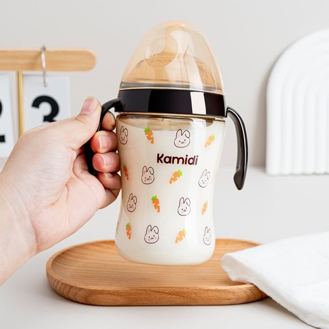 Bình sữa Kamidi PPSU In hình họa tiết thỏ 210ml