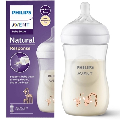 Bình sữa mô phỏng tự nhiên hình hươu Avent 260ml SCY903.66