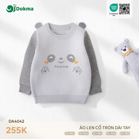 Áo len cổ tròn dài tay Dokma DA4042