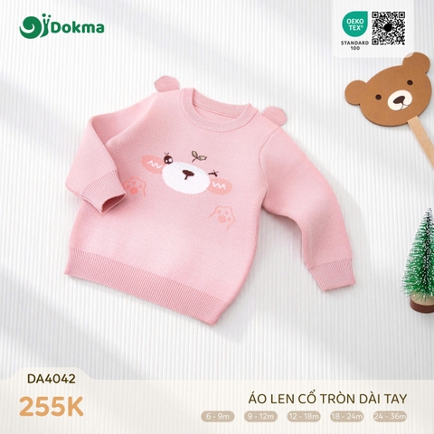 Áo len cổ tròn dài tay Dokma DA4042