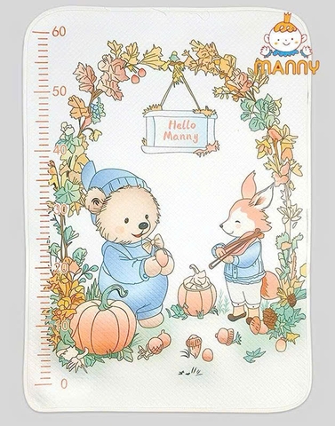 Lót tè chống thấm cổ tích 4D cotton cao cấp Manny 50x70cm (họa tiết cổ tích)