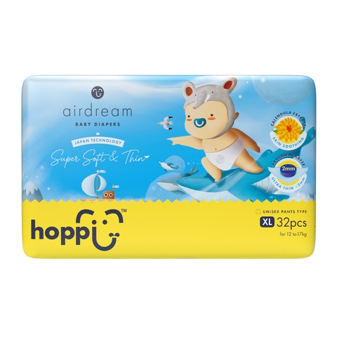 Bỉm - Tã quần Hoppi Airdream size XL32 miếng (12 - 17kg)