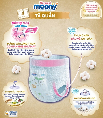 Bỉm - Tã quần Moony Trắng size XL32 miếng (cho bé 12 - 22kg)