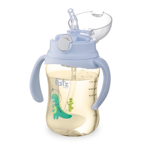 Bình nước Tritan 360 độ 250ml Fatzbaby (Xanh)