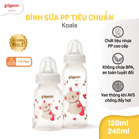 Bình sữa Pigeon PP Tiêu chuẩn Họa Tiết Koala 240ml