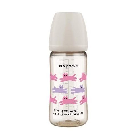 Bình sữa Moyuum PPSU Mèo xám 270ml