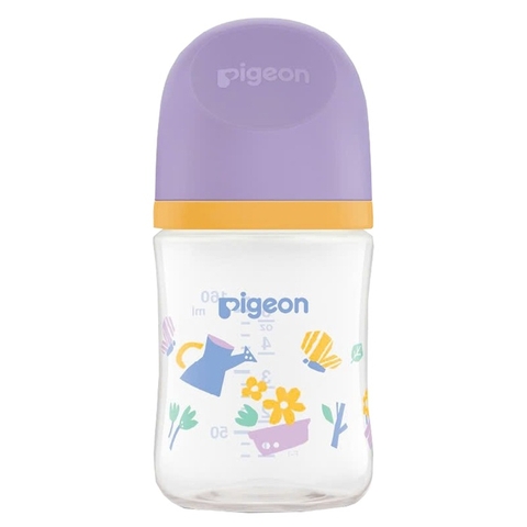 Bình sữa PP Pigeon Softouch Baby-Friendly World cổ rộng 160ml - Mùa xuân (từ 0 tháng)