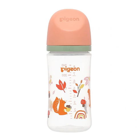 Bình sữa PP Pigeon Softouch Baby-Friendly World cổ rộng 240ml - Mùa thu (từ 3 tháng)