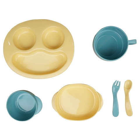 Bộ dụng cụ ăn dặm trẻ em Inochi Amori (Màu ngẫu nhiên)