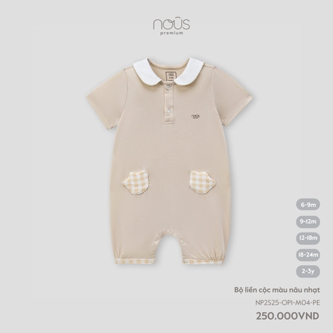 Bộ liền cộc màu nâu nhạt NOUS