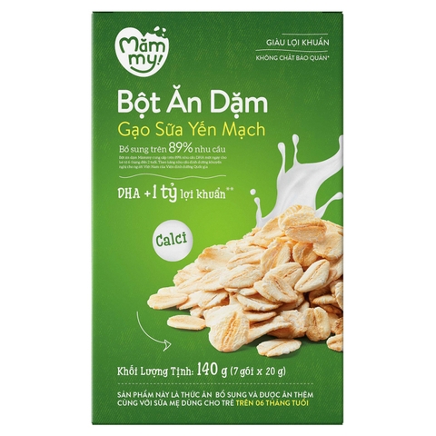 Bột ăn dặm Mămmy gạo sữa yến mạch 140g (6M+)